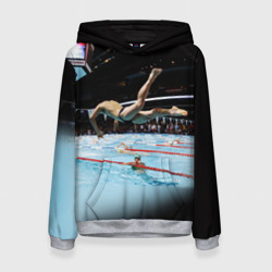 Женская толстовка 3D Пловец