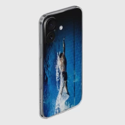 Чехол для iPhone 16 силиконовый с защитой камеры Пловец - фото 2
