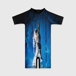 Детский купальный костюм 3D Пловец