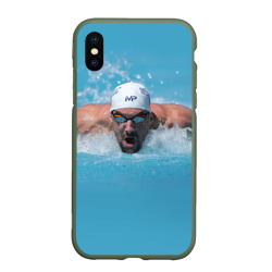 Чехол для iPhone XS Max матовый Michael Phelps