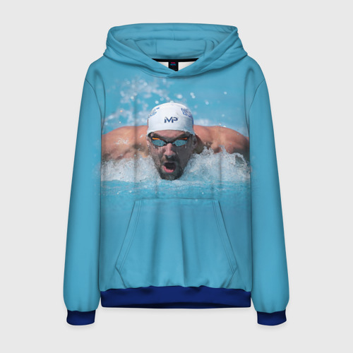 Мужская толстовка 3D Michael Phelps, цвет синий