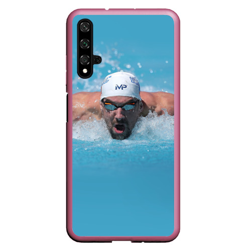 Чехол для Honor 20 Michael Phelps, цвет малиновый