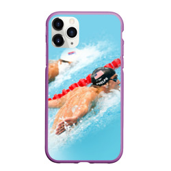 Чехол для iPhone 11 Pro матовый Michael Phelps