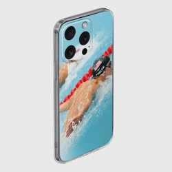 Чехол для iPhone 15 Pro Max силиконовый с защитой камеры Michael Phelps - фото 2