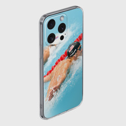 Чехол для iPhone 15 Pro силиконовый с защитой камеры Michael Phelps - фото 2