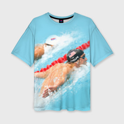 Женская футболка oversize 3D Michael Phelps