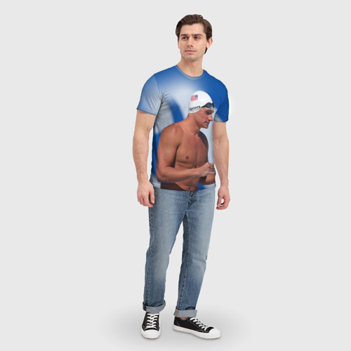 Мужская футболка 3D Ryan Lochte, цвет 3D печать - фото 5