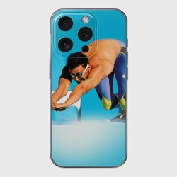 Чехол для iPhone 15 Pro Max силиконовый с защитой камеры Александр Попов