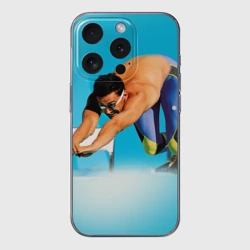 Чехол для iPhone 15 Pro силиконовый с защитой камеры Александр Попов