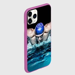 Чехол для iPhone 11 Pro матовый Пловец - фото 2