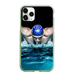Чехол для iPhone 11 Pro Max матовый Пловец