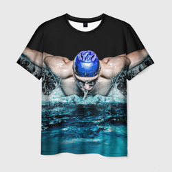 Мужская футболка 3D Пловец