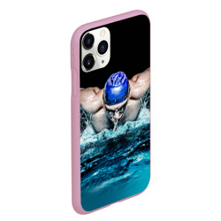 Чехол для iPhone 11 Pro Max матовый Пловец - фото 2