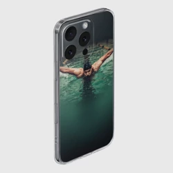 Чехол для iPhone 16 Pro Max силиконовый с защитой камеры Пловец - фото 2