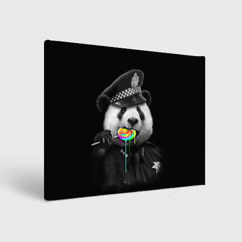 Холст прямоугольный Панда и карамель, цвет 3D печать