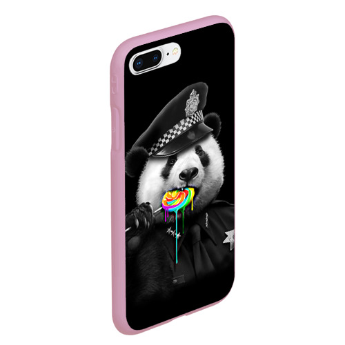 Чехол для iPhone 7Plus/8 Plus матовый Панда и карамель, цвет розовый - фото 3
