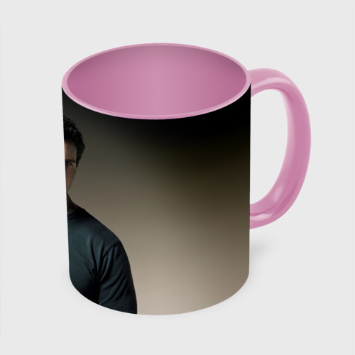 Кружка с полной запечаткой Том Круз, цвет белый + розовый - фото 3
