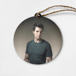 Деревянная игрушка круг Том Круз в футболке