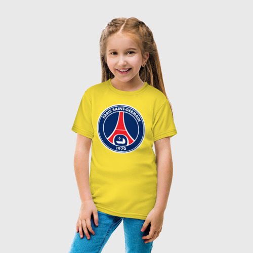 Детская футболка хлопок Фк Пари Сен-Жермен, цвет желтый - фото 5