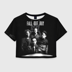 Женская футболка Crop-top 3D Группа Fall out boy