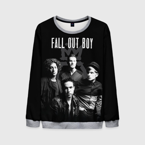 Мужской свитшот 3D Группа Fall out boy, цвет меланж