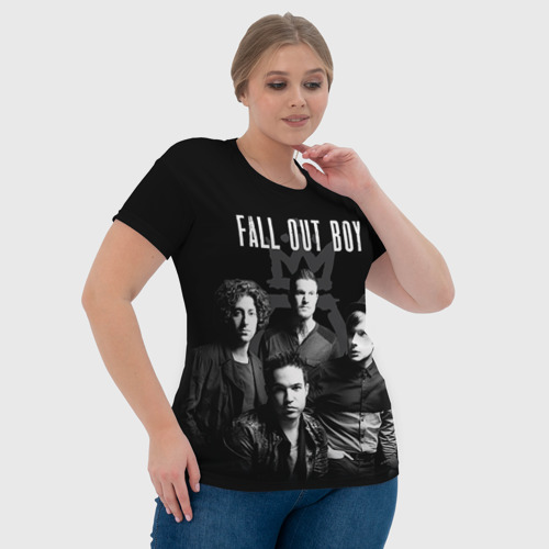 Женская футболка 3D Группа Fall out boy, цвет 3D печать - фото 6