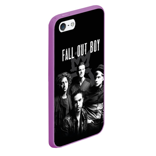 Чехол для iPhone 5/5S матовый Группа Fall out boy, цвет фиолетовый - фото 3