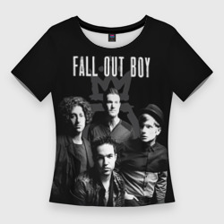 Женская футболка 3D Slim Группа Fall out boy