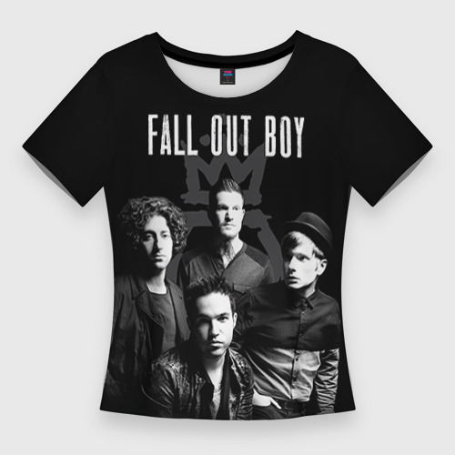 Женская футболка 3D Slim Группа Fall out boy, цвет 3D печать