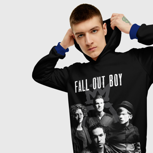 Мужская толстовка 3D Группа Fall out boy, цвет синий - фото 5