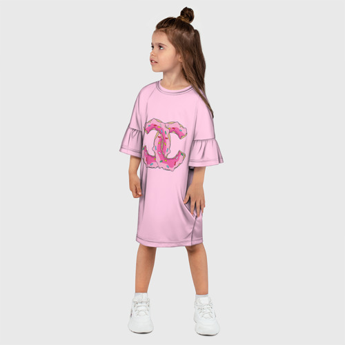 Детское платье 3D Модный пончик, цвет 3D печать - фото 3