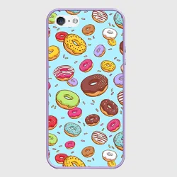 Чехол для iPhone 5/5S матовый Пончики