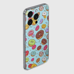 Чехол для iPhone 16 Pro Max силиконовый с защитой камеры Пончики - фото 2