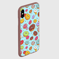 Чехол для iPhone XS Max матовый Пончики - фото 2