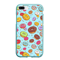 Чехол для iPhone 7Plus/8 Plus матовый Пончики