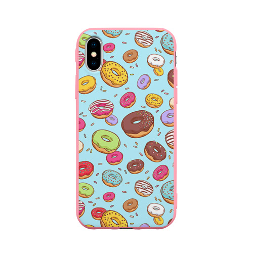 Чехол на Айфон 10 Пончики