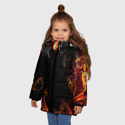 Зимняя куртка для девочек 3D Огонь - фото 2