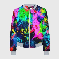 Женский бомбер 3D Пятна краски