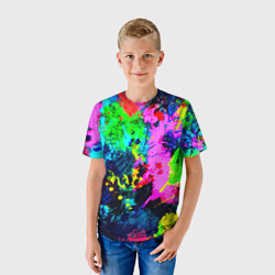 Детская футболка 3D Пятна краски - фото 2