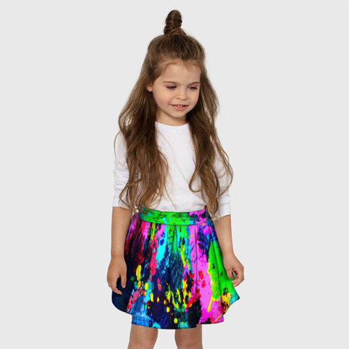 Детская юбка-солнце 3D Пятна краски Фото 01