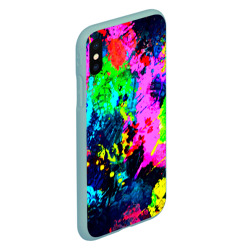 Чехол для iPhone XS Max матовый Пятна краски - фото 2