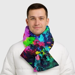 Шарф-пуховик 3D Пятна краски - фото 2