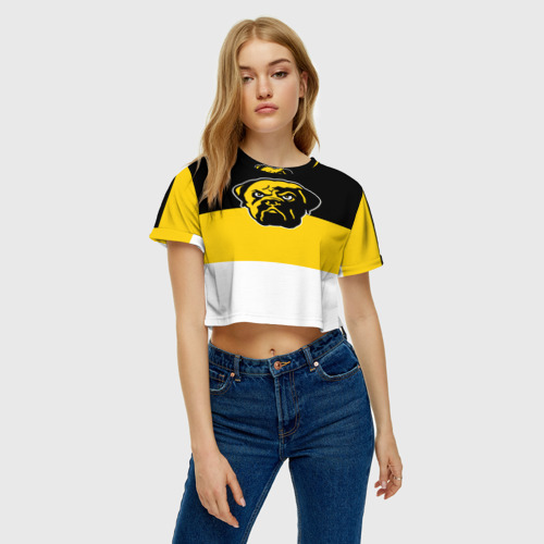 Женская футболка Crop-top 3D Имперка, цвет 3D печать - фото 3