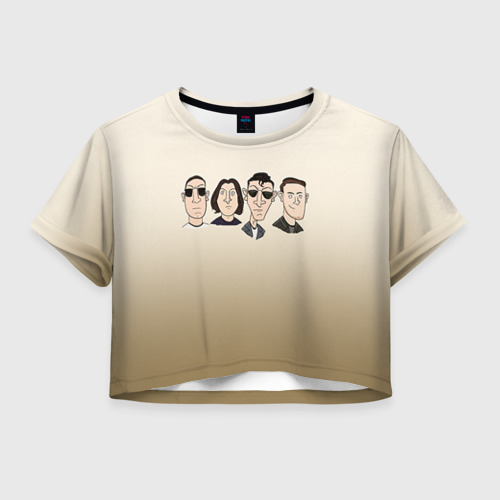 Женская футболка Crop-top 3D Arctic Monkeys 1, цвет 3D печать