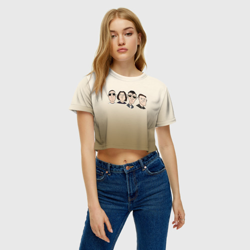 Женская футболка Crop-top 3D Arctic Monkeys 1 - фото 3