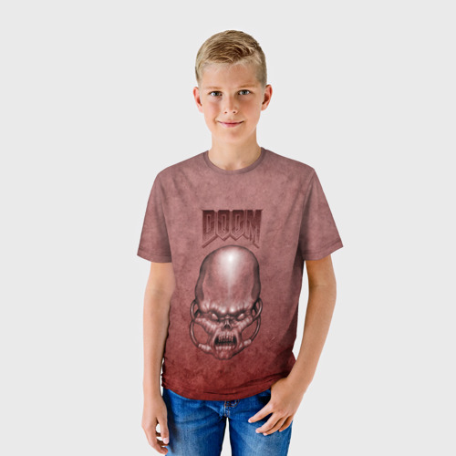 Детская футболка 3D Демон (Doom classic), цвет 3D печать - фото 3