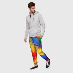 Мужские брюки 3D Цветные перья - фото 2