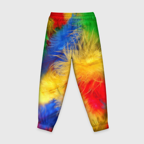 Детские брюки 3D Цветные перья, цвет 3D печать - фото 2