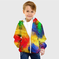 Детская куртка 3D Цветные перья - фото 2
