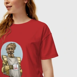 Женская футболка хлопок Oversize Giant Dad - фото 2